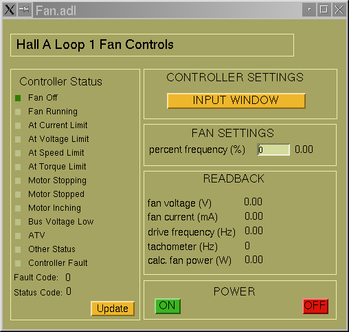 GUI for Fan Controls