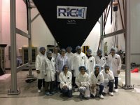 01 DSG and INFN collaborators in front of assembled RICH shell 2017-03-24