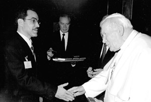 Carlos Ordonez and Pope John Paul II