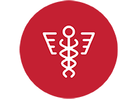 A medical symbol to represent the safety section