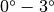 0^\circ-3^\circ