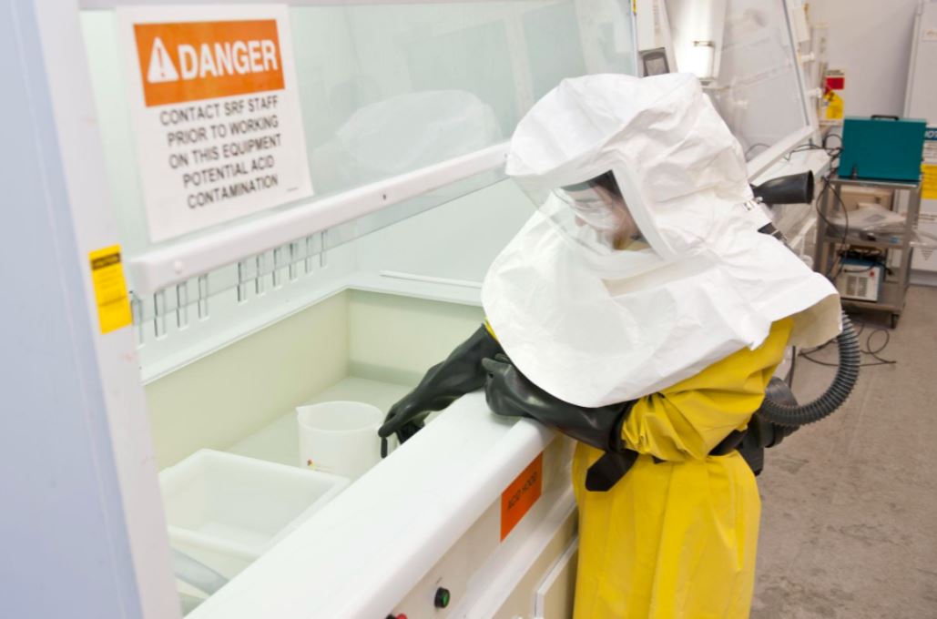 R&D Clean Room in the Test Lab, 2014.