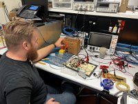 Tyler Lemon testing the prototype laser interlock system for EIC - DIRC