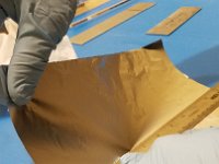 Cutting Aluminum foil to wrap light guides