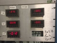 02 DC gas pressure and TCU display panel