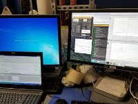 Work station used for Torus pre-power-up interlock checklist- laptop for PLC, monitor displays EPICS 2016-10-07