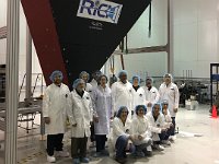 02 DSG and INFN collaborators in front of assembled RICH shell 2017-03-24