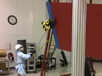Sahin Arslan operating gantry during rotation of RICH to vertical 2017-03-15