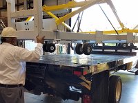 2 Amrit Yegneswaran guiding stiffening tool into truck