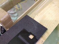 Test drill results- top plate is template, bottom spare carbon fiber 2017-03-22
