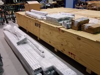 Frame beams to be stored in cleanroom
