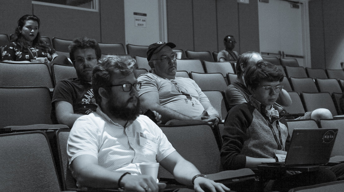 Physicists in the audience at the 2019 JLUO meeting