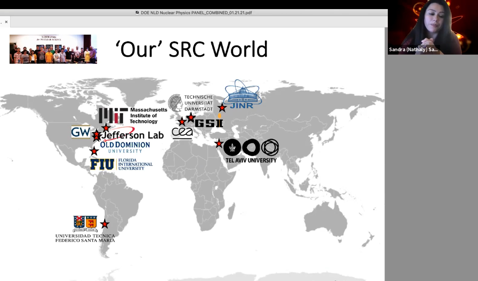 Nuclear Physics National Lab Day Collab slide with Nathaly