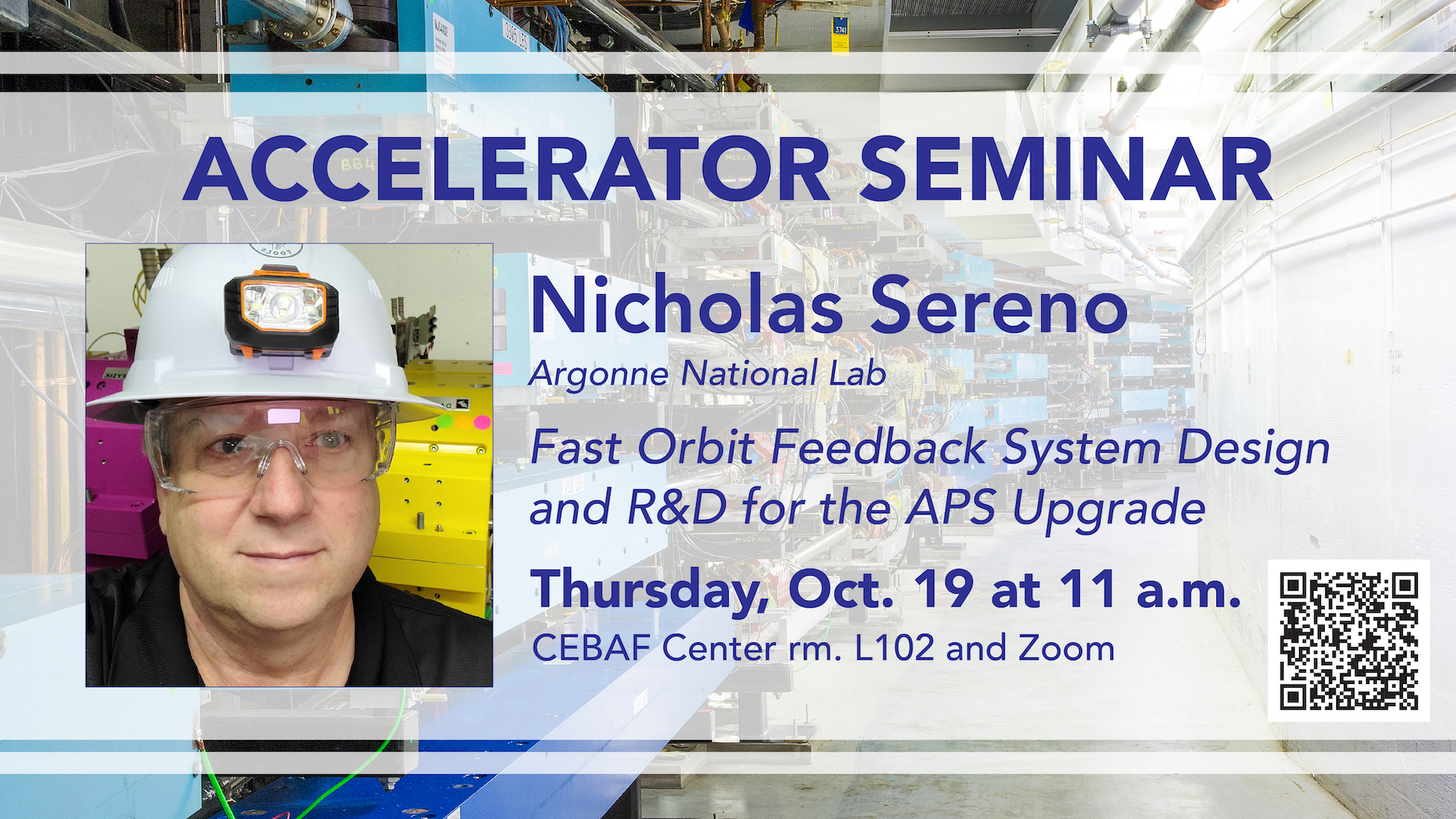 Accelerator Seminar: Nicholas Sereno