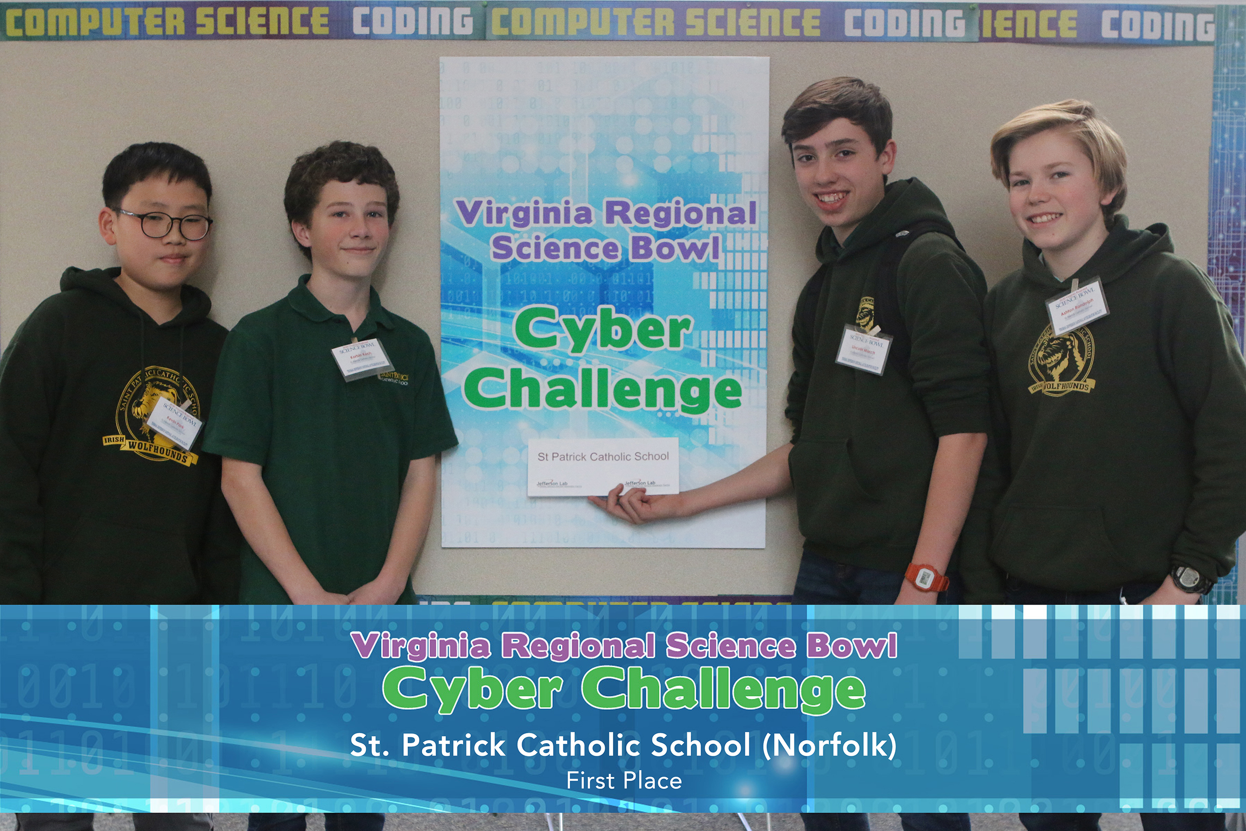 St. Patrick Catholic Middle School - Cyber Challenge Winners