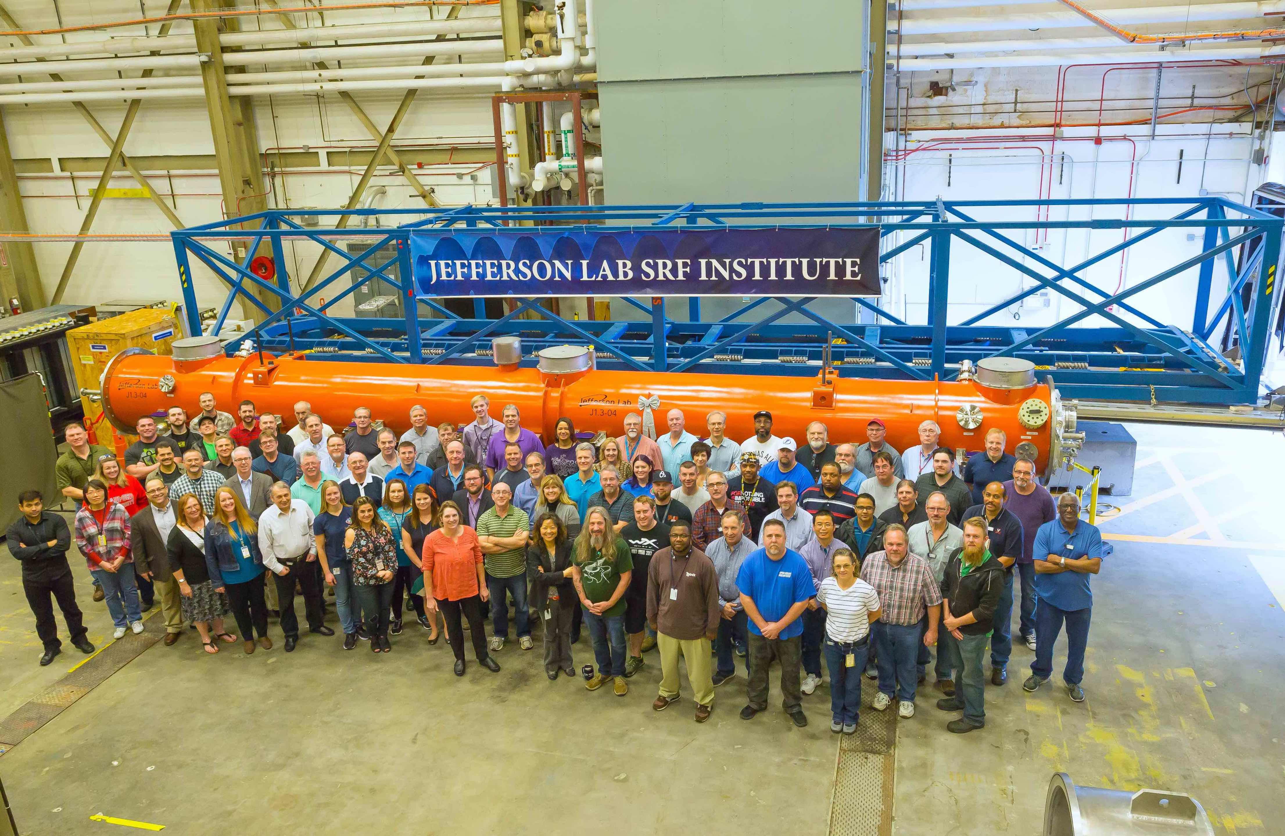 LCLS-II Project Team with Cryomodule
