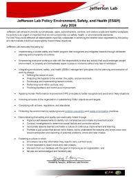 ES&H Policy Statement