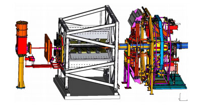 CAD layout of the Q-weak apparatus