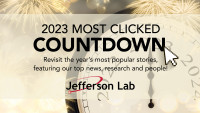 2023 Most Clicked Countdown - Bright gold firework graphic
