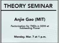 Announcement of the theory seminar by Anjie Gao