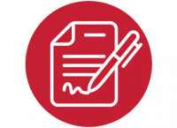 Contract, Modifications and Requirements contract icon with pen