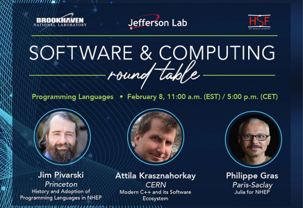 Graphics for the announcement of the  Software & Computing Round Table on Programming Languages