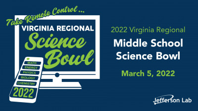 2022 Virginia Regional Science Bowl competition graphic: March 5, 2022