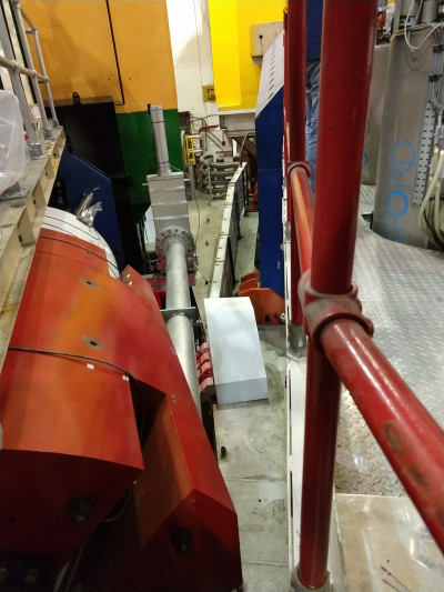 The Super High Momentum Spectrometer and beampipe - overhead view