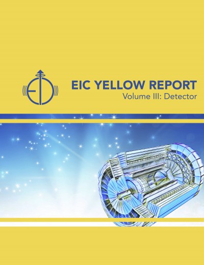 EIC Yellow Report Cover Vol 3, featuring a schematic of a particle detector
